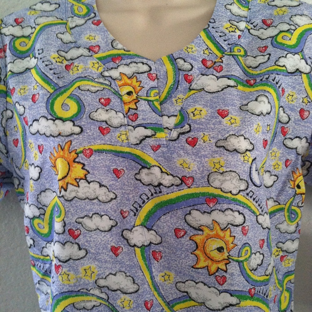 Medical Uniform Scrub Top V-Neck Style